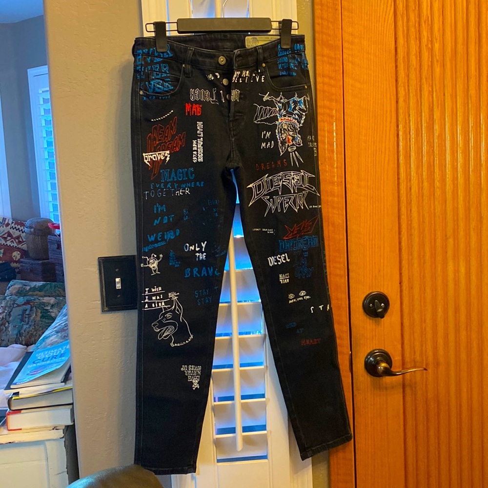 Diesel Babhila graphics stretch jeans
